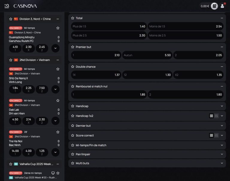 Casinova Casino paris en ligne